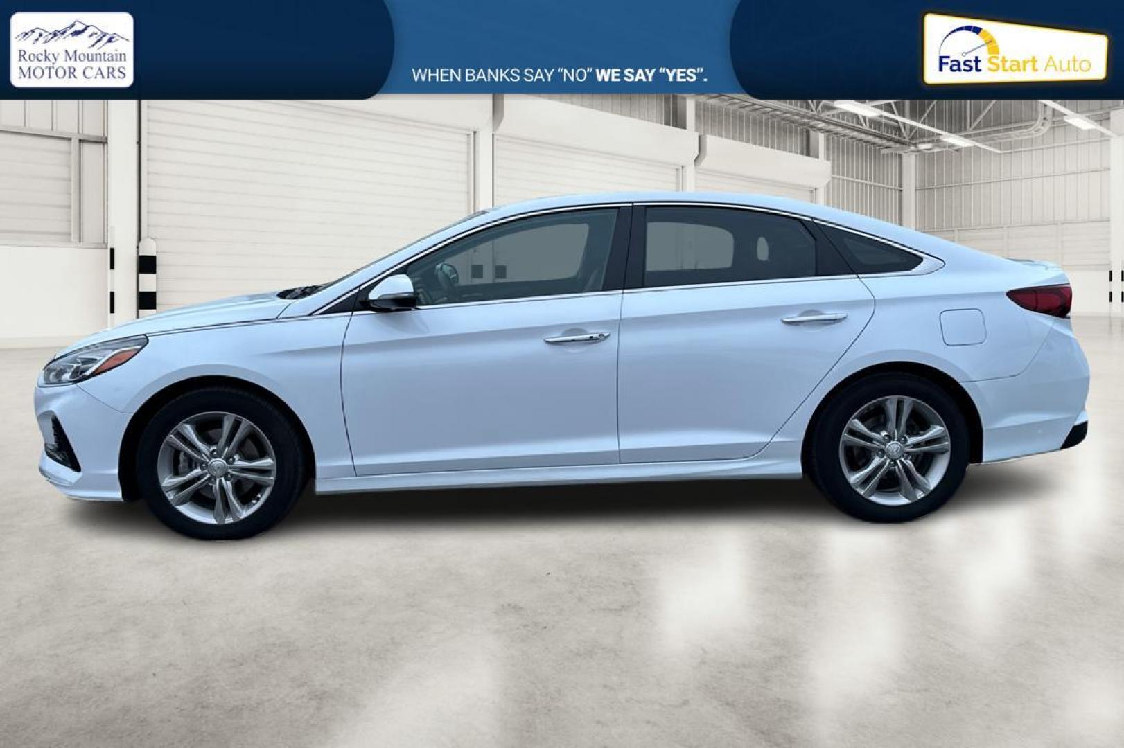 2018 White Hyundai Sonata Sport (5NPE34AF1JH) with an 2.4L L4 DOHC 16V engine, 6A transmission, located at 7755 State Street, Midvale, UT, 84047, (801) 753-9063, 40.610329, -111.892159 - Photo#6