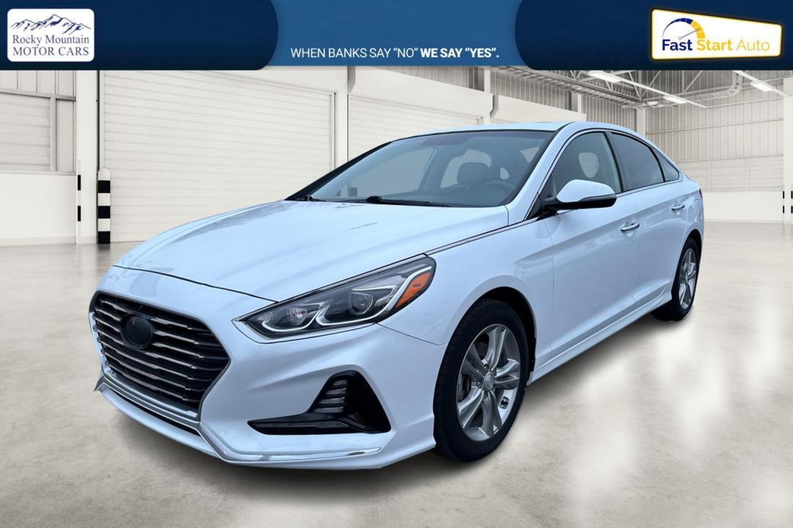 2018 White Hyundai Sonata Sport (5NPE34AF1JH) with an 2.4L L4 DOHC 16V engine, 6A transmission, located at 7755 State Street, Midvale, UT, 84047, (801) 753-9063, 40.610329, -111.892159 - Photo#8