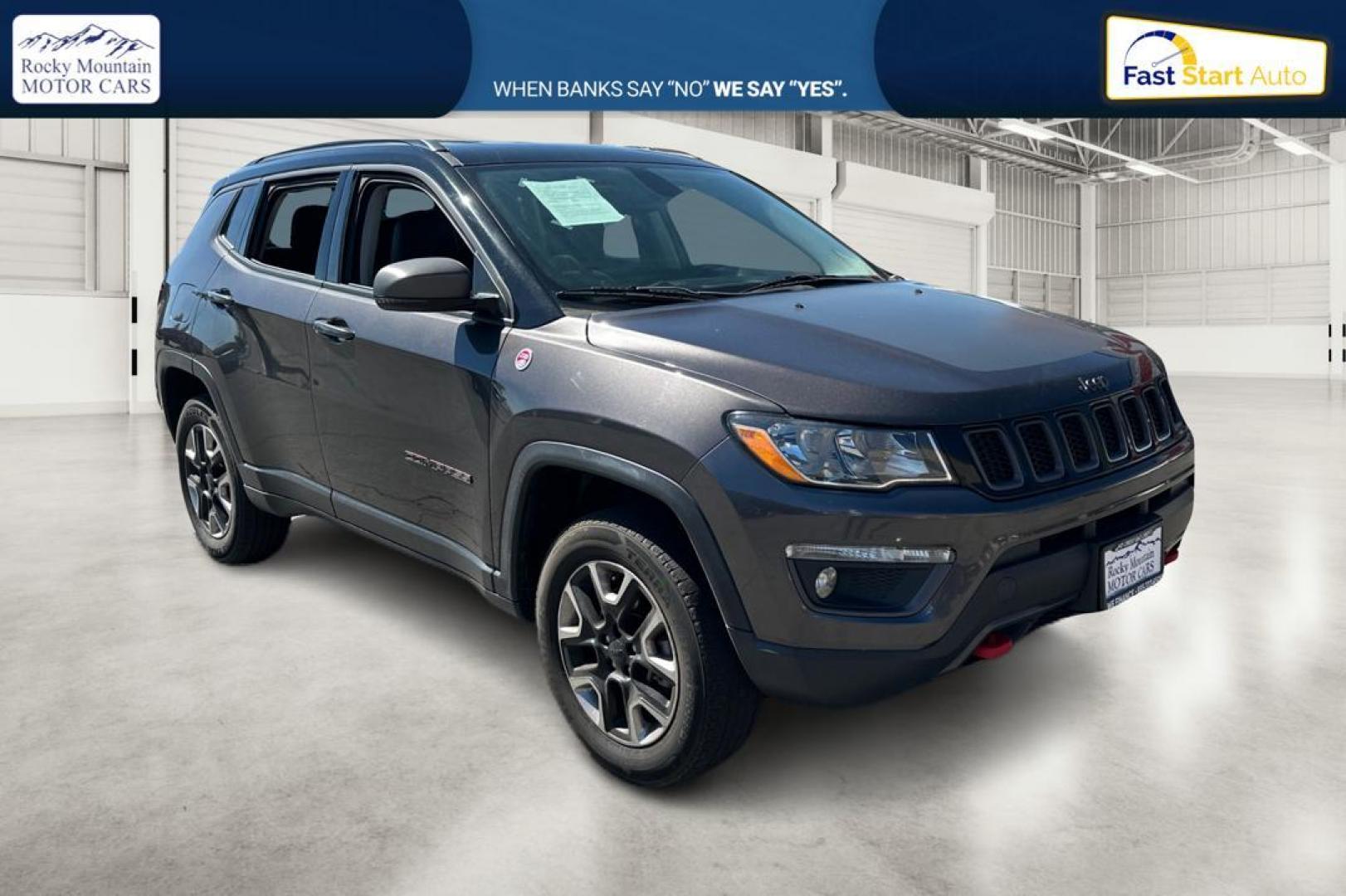 2018 Gray Jeep Compass Limited 4WD (3C4NJDDB2JT) with an 2.4L L4 DOHC 16V engine, CVT transmission, located at 7755 State Street, Midvale, UT, 84047, (801) 753-9063, 40.610329, -111.892159 - Photo#0