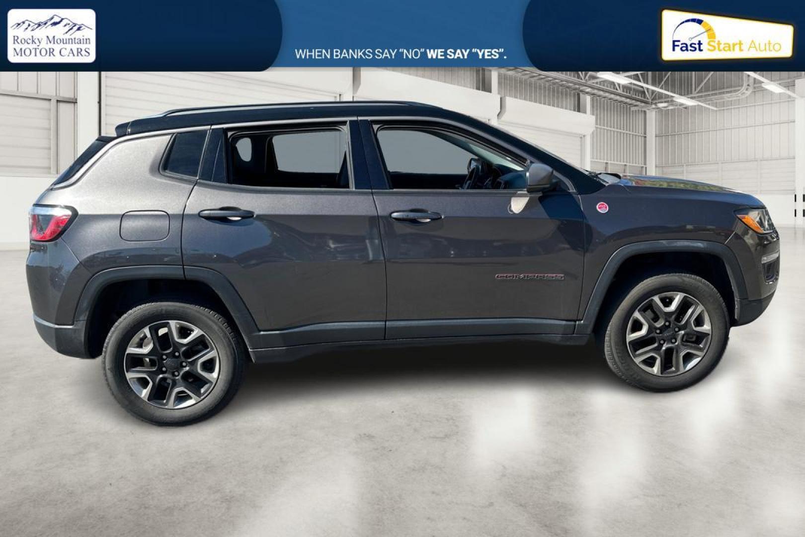 2018 Gray Jeep Compass Limited 4WD (3C4NJDDB2JT) with an 2.4L L4 DOHC 16V engine, CVT transmission, located at 7755 State Street, Midvale, UT, 84047, (801) 753-9063, 40.610329, -111.892159 - Photo#1
