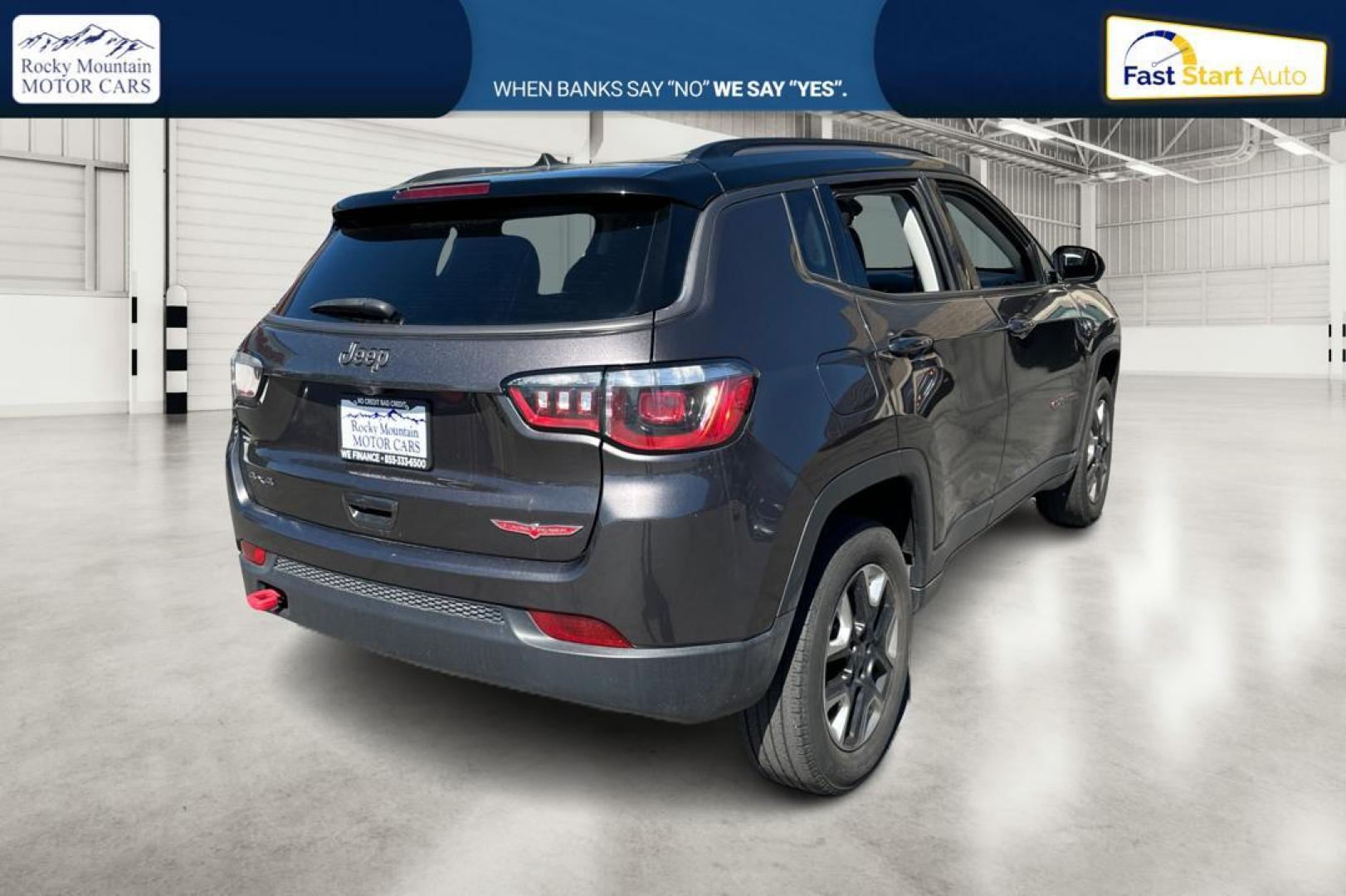 2018 Gray Jeep Compass Limited 4WD (3C4NJDDB2JT) with an 2.4L L4 DOHC 16V engine, CVT transmission, located at 7755 State Street, Midvale, UT, 84047, (801) 753-9063, 40.610329, -111.892159 - Photo#2