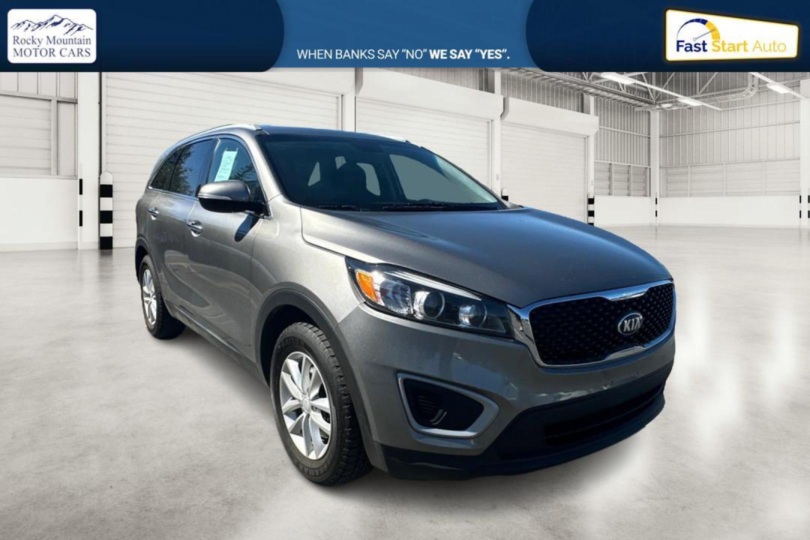 2018 Gray Kia Sorento LX V6 AWD (5XYPGDA58JG) with an 3.3L V6 DOHC 24V engine, 6A transmission, located at 7755 State Street, Midvale, UT, 84047, (801) 753-9063, 40.610329, -111.892159 - Photo#0