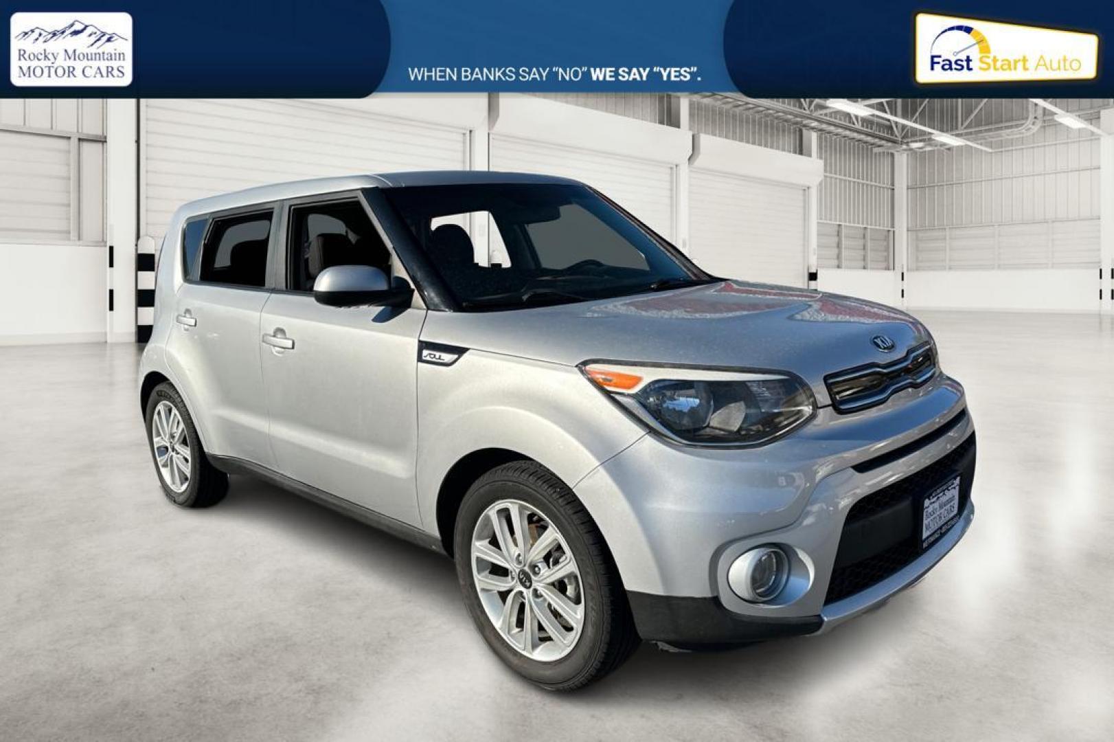 2018 Silver Kia Soul + (KNDJP3A51J7) with an 2.0L L4 DOHC 16V engine, 6A transmission, located at 767 S State Road, Pleasant Grove, UT, 84062, (801) 785-1058, 40.354839, -111.736687 - Photo#0