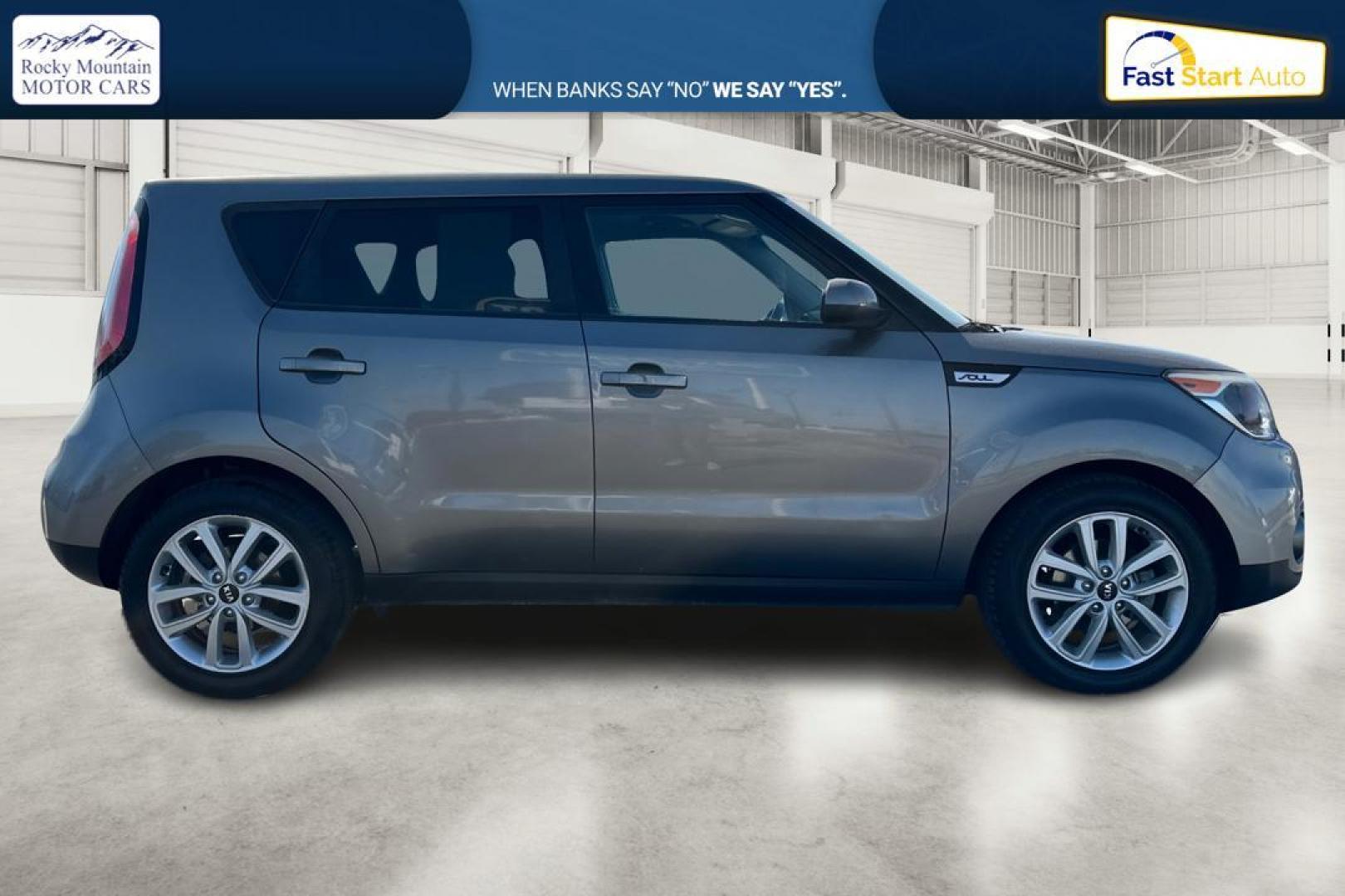 2018 Gray Kia Soul + (KNDJP3A56J7) with an 2.0L L4 DOHC 16V engine, 6A transmission, located at 7755 State Street, Midvale, UT, 84047, (801) 753-9063, 40.610329, -111.892159 - Photo#1