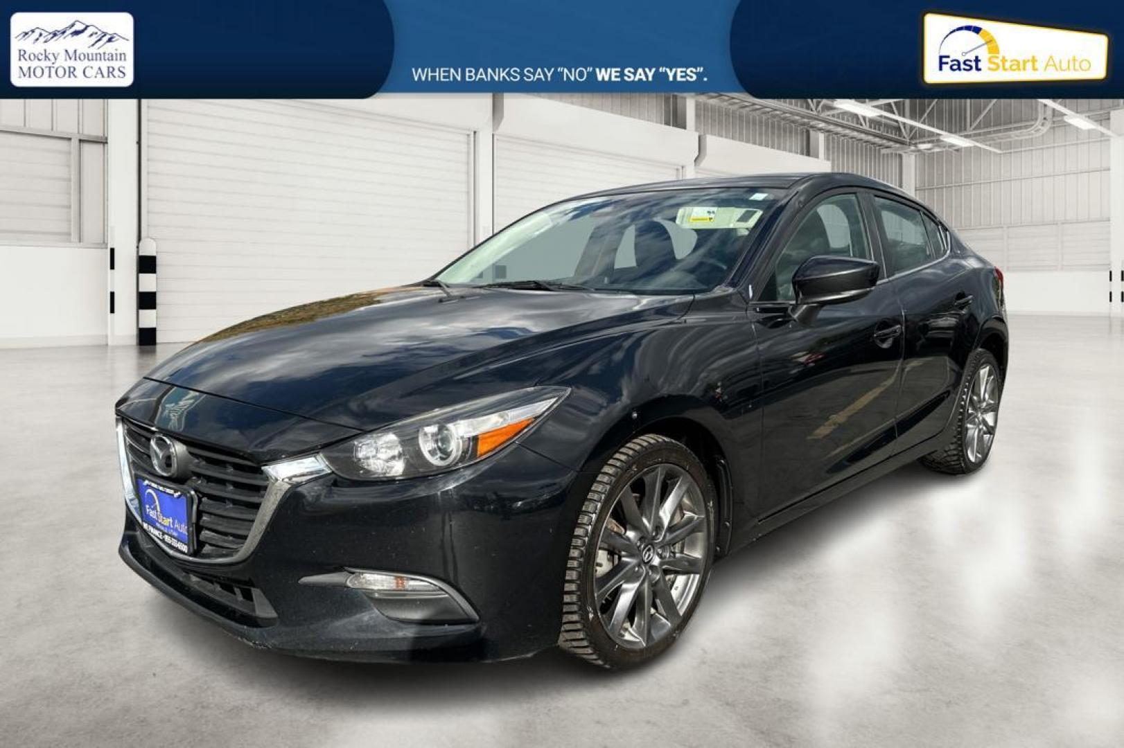 2018 Black Mazda MAZDA3 s Touring AT 4-Door (3MZBN1V30JM) with an 2.5L L4 DOHC 16V engine, 6A transmission, located at 7755 State Street, Midvale, UT, 84047, (801) 753-9063, 40.610329, -111.892159 - Photo#8