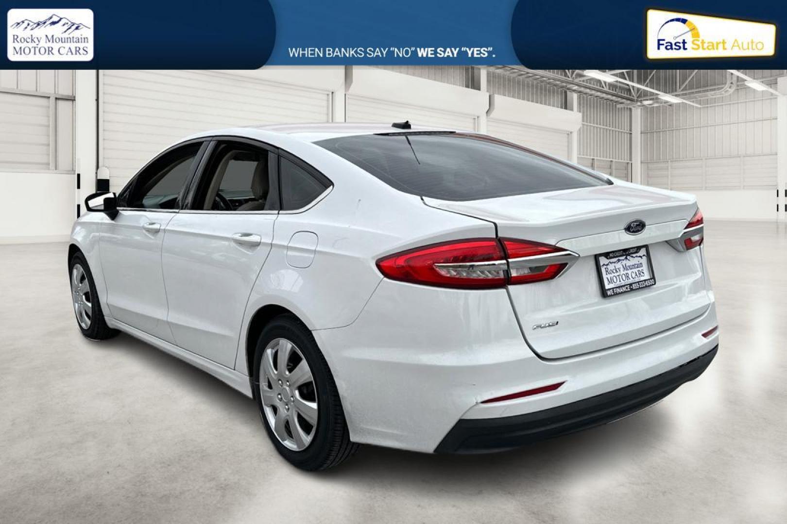 2019 White Ford Fusion S (3FA6P0G70KR) with an 2.5L L4 DOHC 16V engine, 6A transmission, located at 767 S State Road, Pleasant Grove, UT, 84062, (801) 785-1058, 40.354839, -111.736687 - Photo#5