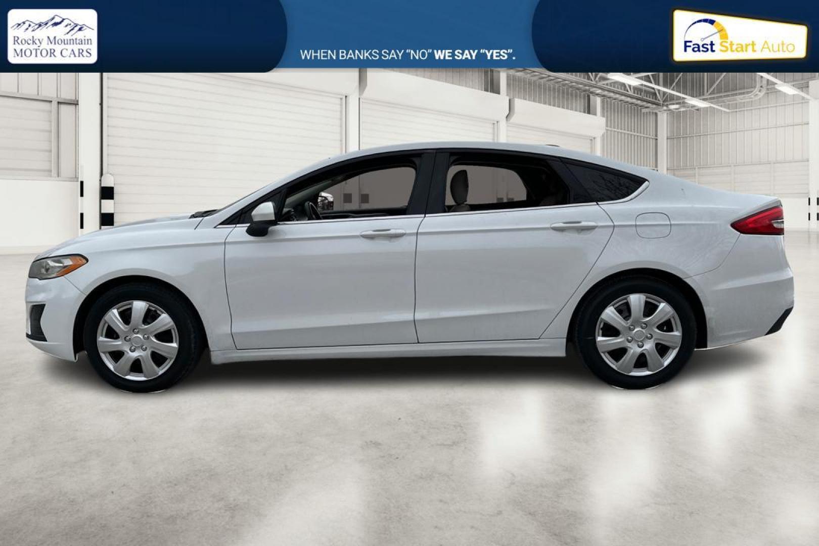 2019 White Ford Fusion S (3FA6P0G70KR) with an 2.5L L4 DOHC 16V engine, 6A transmission, located at 767 S State Road, Pleasant Grove, UT, 84062, (801) 785-1058, 40.354839, -111.736687 - Photo#6