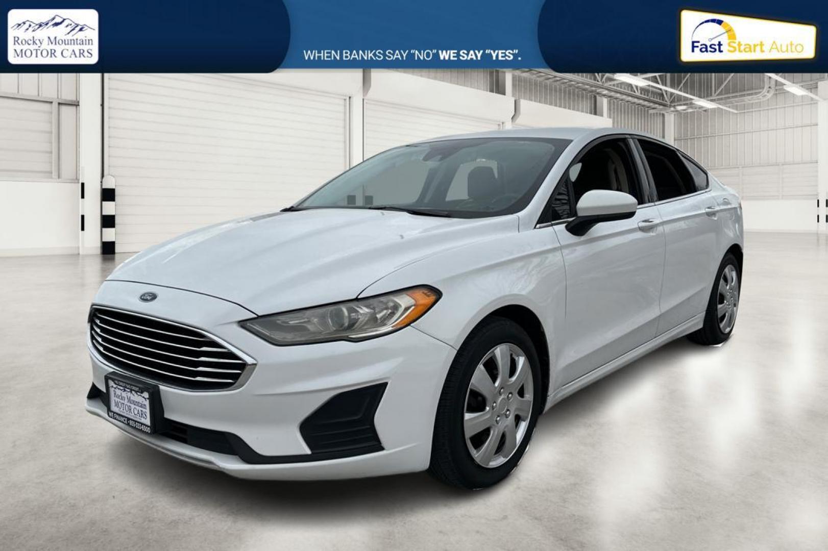 2019 White Ford Fusion S (3FA6P0G70KR) with an 2.5L L4 DOHC 16V engine, 6A transmission, located at 767 S State Road, Pleasant Grove, UT, 84062, (801) 785-1058, 40.354839, -111.736687 - Photo#8