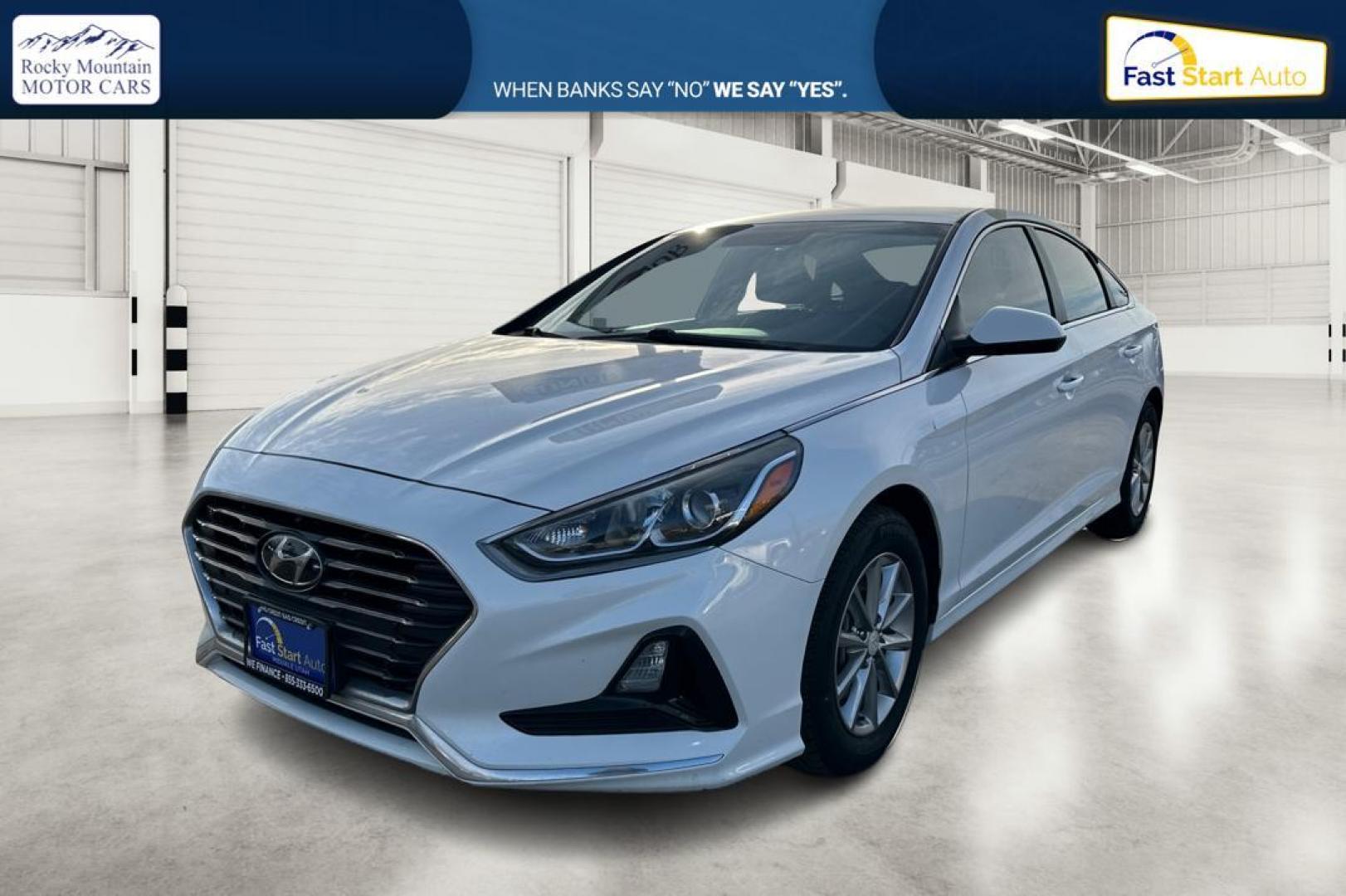 2019 White Hyundai Sonata SE (5NPE24AFXKH) with an 2.4L L4 DOHC 16V engine, 7A transmission, located at 7755 State Street, Midvale, UT, 84047, (801) 753-9063, 40.610329, -111.892159 - Photo#8