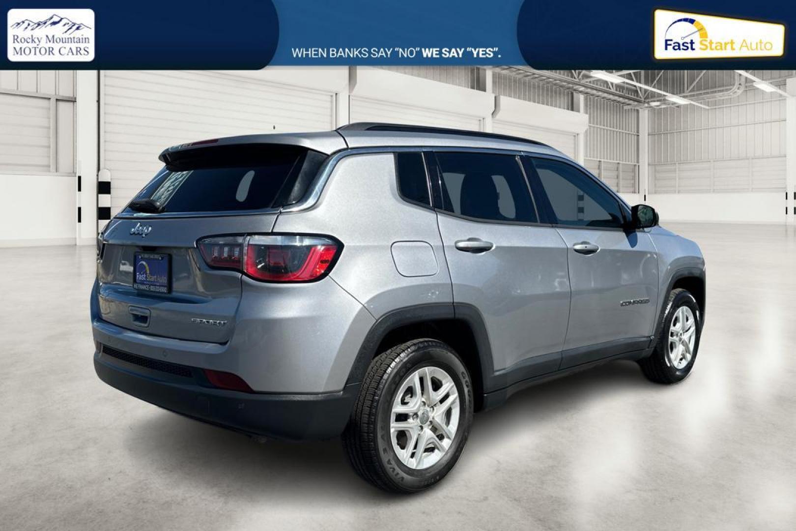 2019 Silver Jeep Compass Sport FWD (3C4NJCAB8KT) with an 2.4L L4 DOHC 16V engine, Automatic, 9-Spd transmission, located at 7755 State Street, Midvale, UT, 84047, (801) 753-9063, 40.610329, -111.892159 - Photo#2