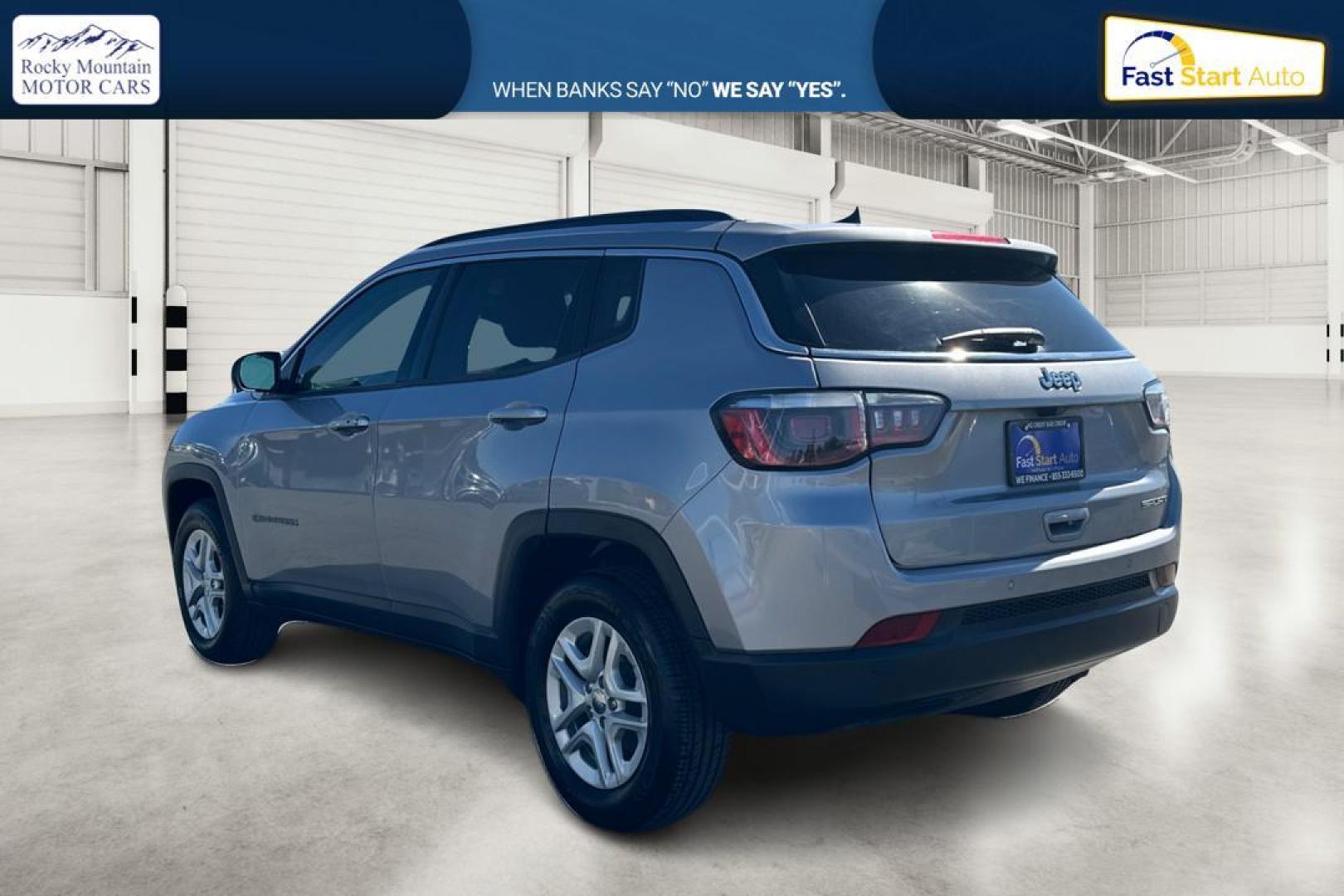 2019 Silver Jeep Compass Sport FWD (3C4NJCAB8KT) with an 2.4L L4 DOHC 16V engine, Automatic, 9-Spd transmission, located at 7755 State Street, Midvale, UT, 84047, (801) 753-9063, 40.610329, -111.892159 - Photo#4