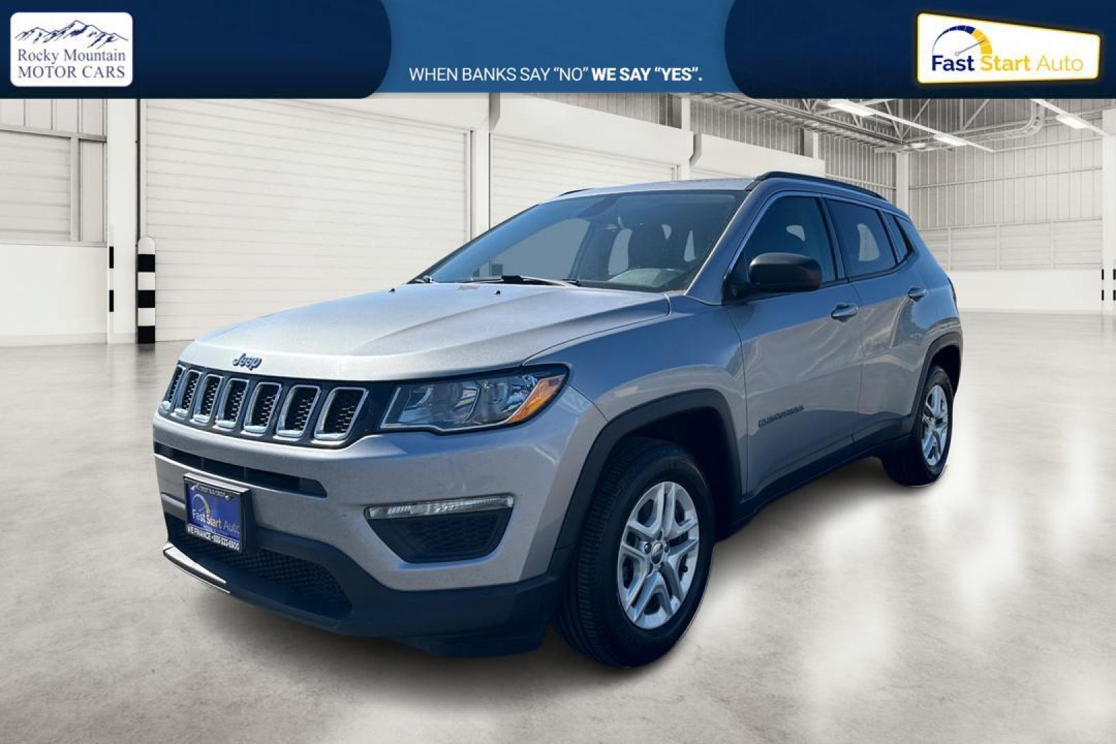 2019 Silver Jeep Compass Sport FWD (3C4NJCAB8KT) with an 2.4L L4 DOHC 16V engine, Automatic, 9-Spd transmission, located at 7755 State Street, Midvale, UT, 84047, (801) 753-9063, 40.610329, -111.892159 - Photo#6