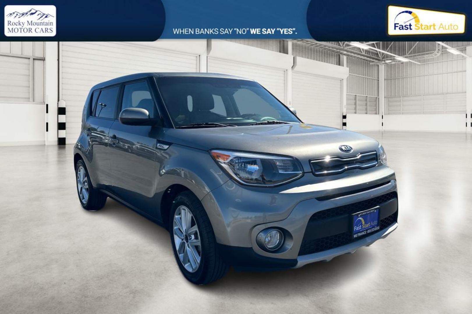 2019 Gray Kia Soul + (KNDJP3A52K7) with an 2.0L L4 DOHC 16V engine, 6A transmission, located at 7755 State Street, Midvale, UT, 84047, (801) 753-9063, 40.610329, -111.892159 - Photo#0