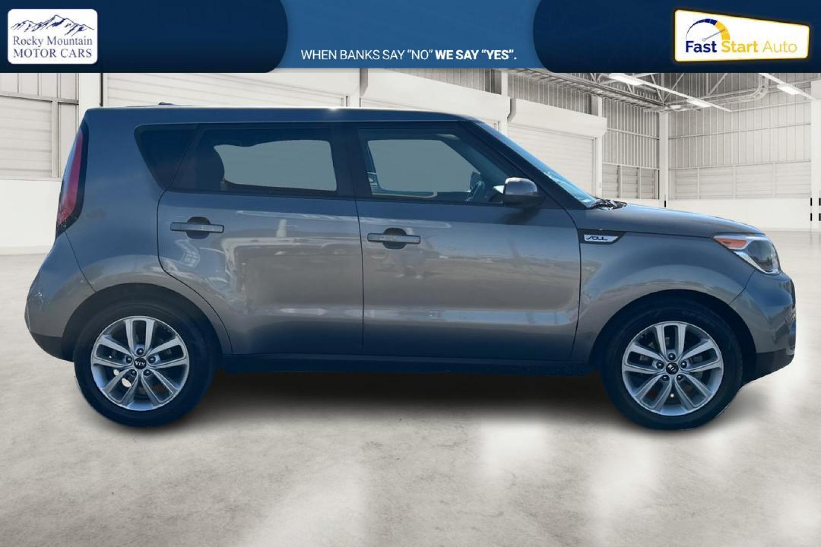 2019 Gray Kia Soul + (KNDJP3A52K7) with an 2.0L L4 DOHC 16V engine, 6A transmission, located at 7755 State Street, Midvale, UT, 84047, (801) 753-9063, 40.610329, -111.892159 - Photo#1