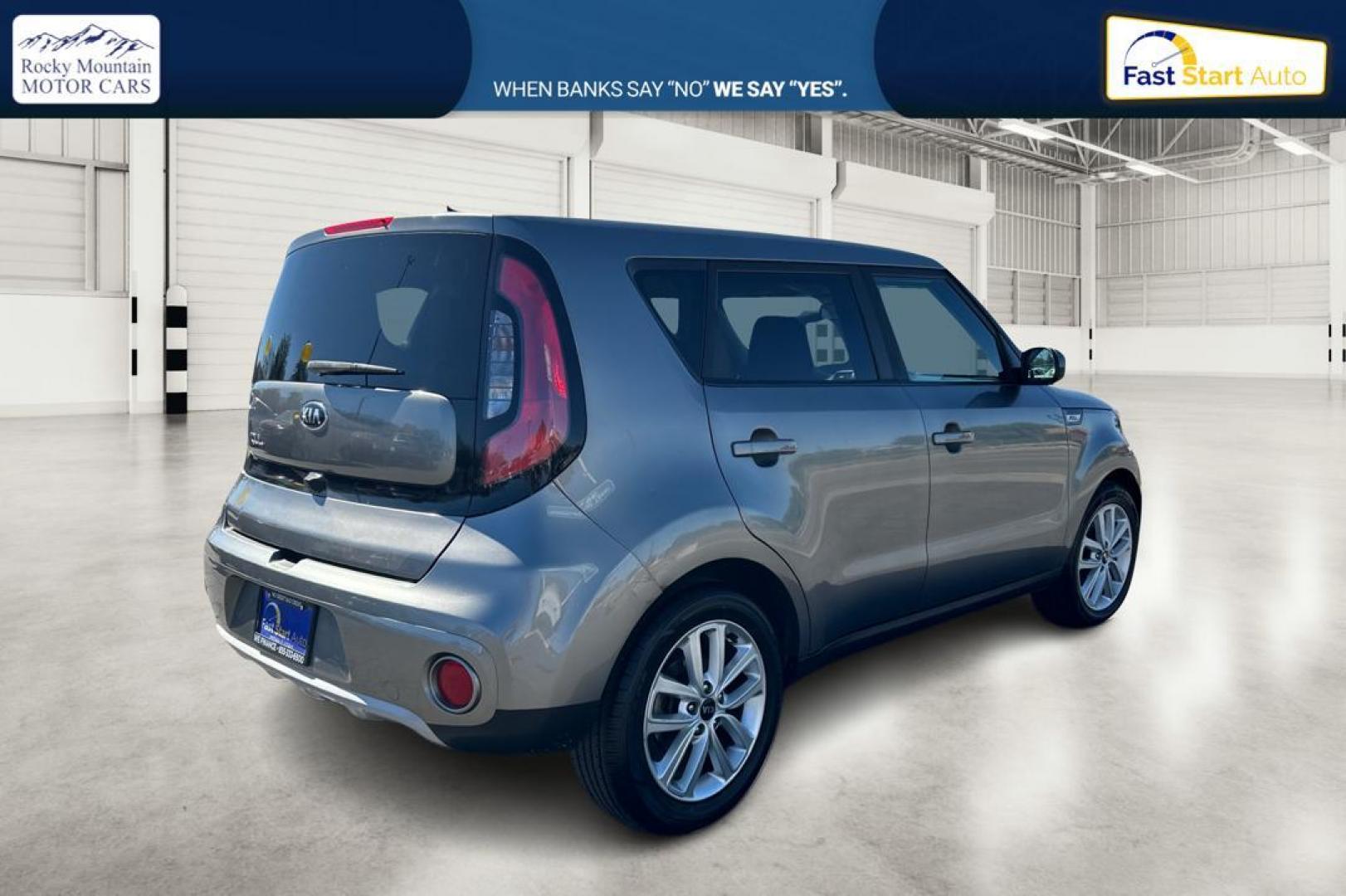 2019 Gray Kia Soul + (KNDJP3A52K7) with an 2.0L L4 DOHC 16V engine, 6A transmission, located at 7755 State Street, Midvale, UT, 84047, (801) 753-9063, 40.610329, -111.892159 - Photo#2