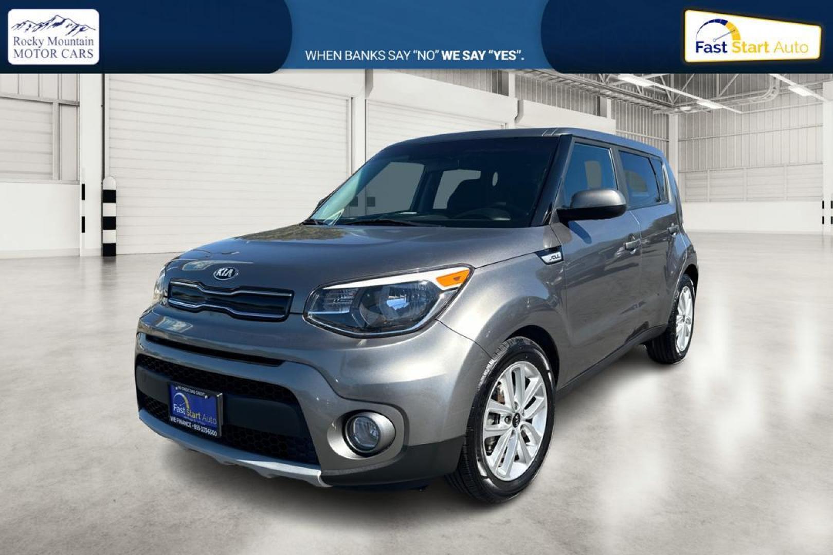 2019 Gray Kia Soul + (KNDJP3A52K7) with an 2.0L L4 DOHC 16V engine, 6A transmission, located at 7755 State Street, Midvale, UT, 84047, (801) 753-9063, 40.610329, -111.892159 - Photo#8