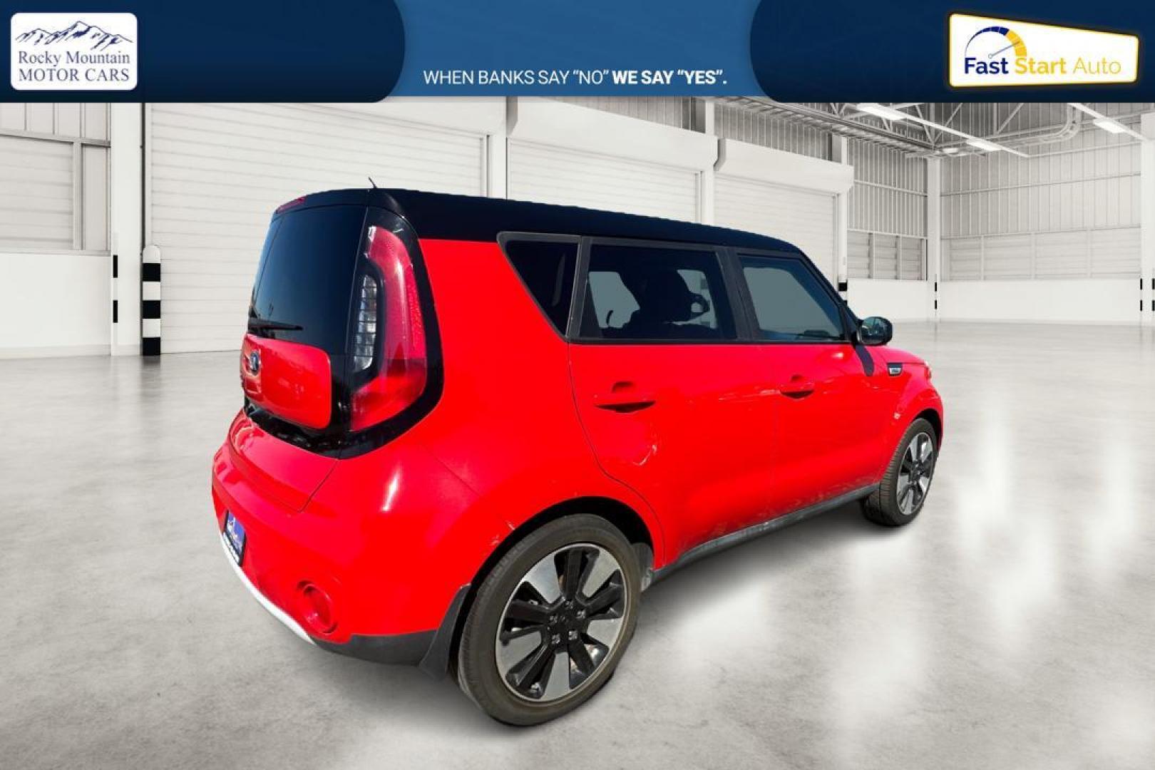 2019 Red Kia Soul + (KNDJP3A53K7) with an 2.0L L4 DOHC 16V engine, 6A transmission, located at 344 S Washington Blvd, Ogden, UT, 84404, (801) 399-1799, 41.255482, -111.970848 - Photo#2