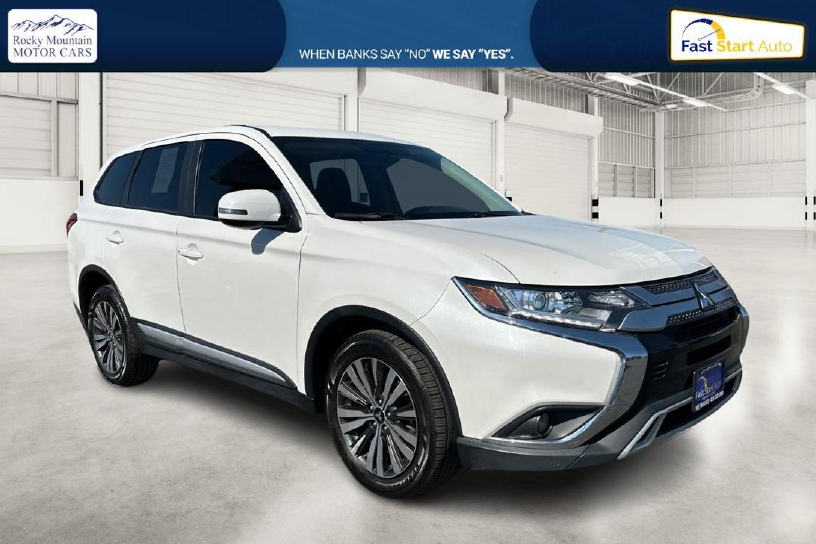 2019 White Mitsubishi Outlander SEL AWD (JA4AZ3A33KZ) with an 2.4L L4 DOHC 16V engine, CVT transmission, located at 7755 State Street, Midvale, UT, 84047, (801) 753-9063, 40.610329, -111.892159 - Photo#0