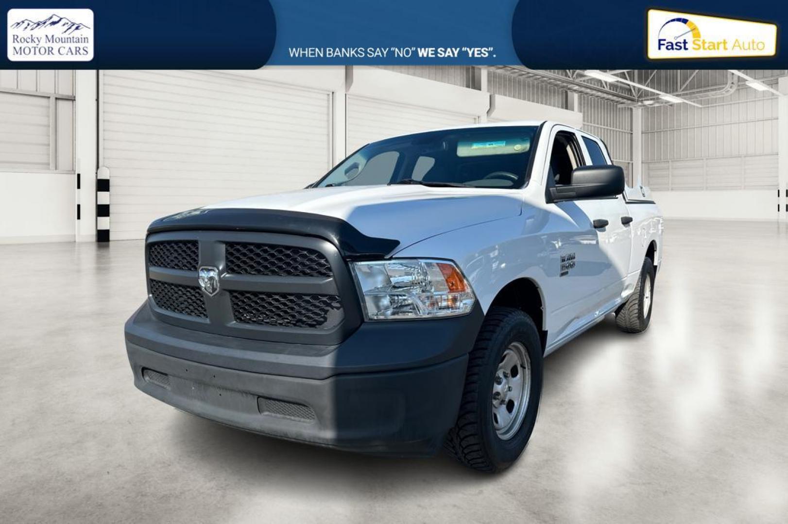 2019 White RAM 1500 Tradesman Quad Cab 4WD (1C6RR7FG3KS) with an 3.6L V6 DOHC 24V FFV engine, 8A transmission, located at 7755 State Street, Midvale, UT, 84047, (801) 753-9063, 40.610329, -111.892159 - Photo#8