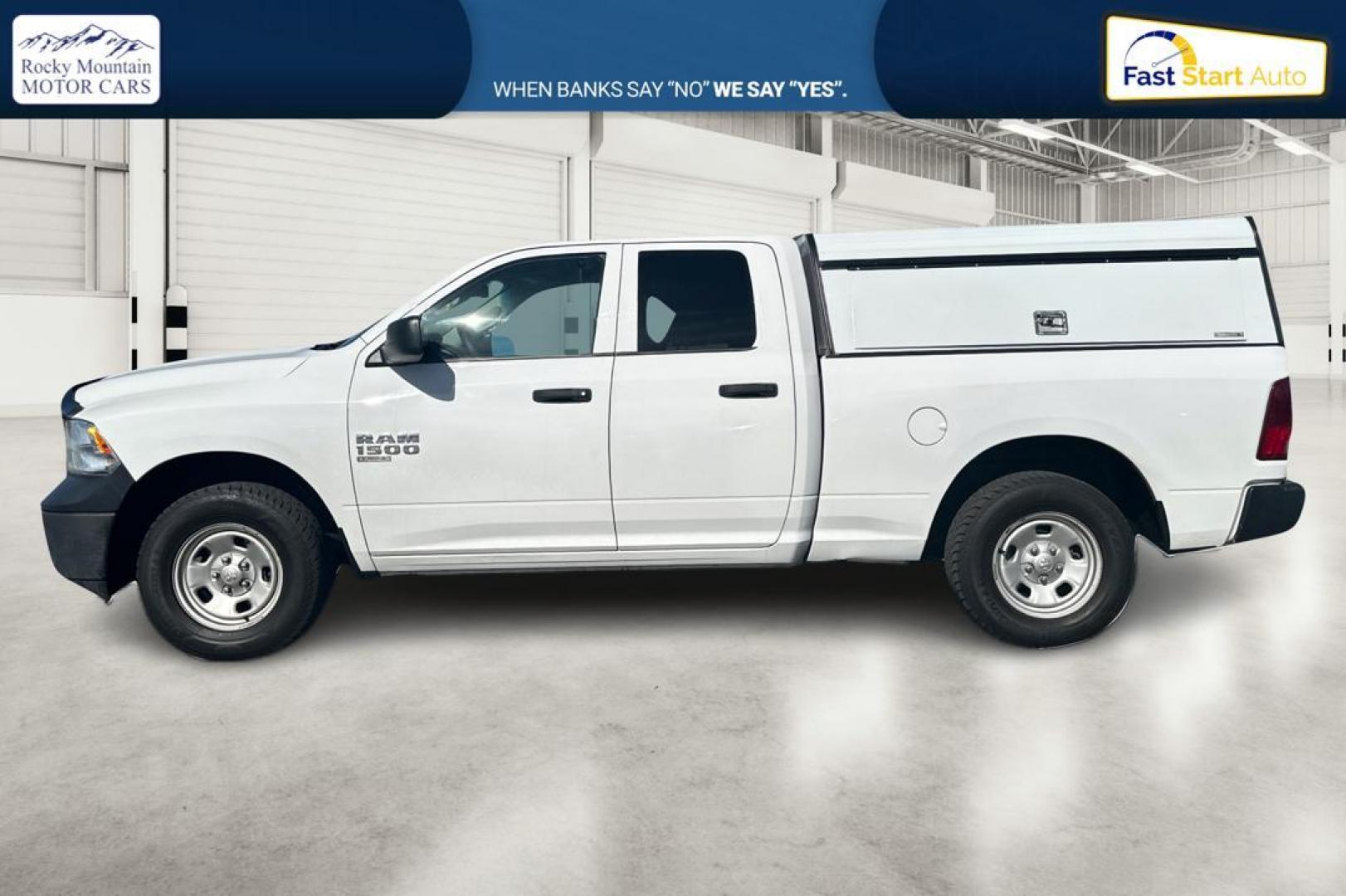 2019 White RAM 1500 Tradesman Quad Cab 4WD (1C6RR7FG3KS) with an 3.6L V6 DOHC 24V FFV engine, 8A transmission, located at 7755 State Street, Midvale, UT, 84047, (801) 753-9063, 40.610329, -111.892159 - Photo#6