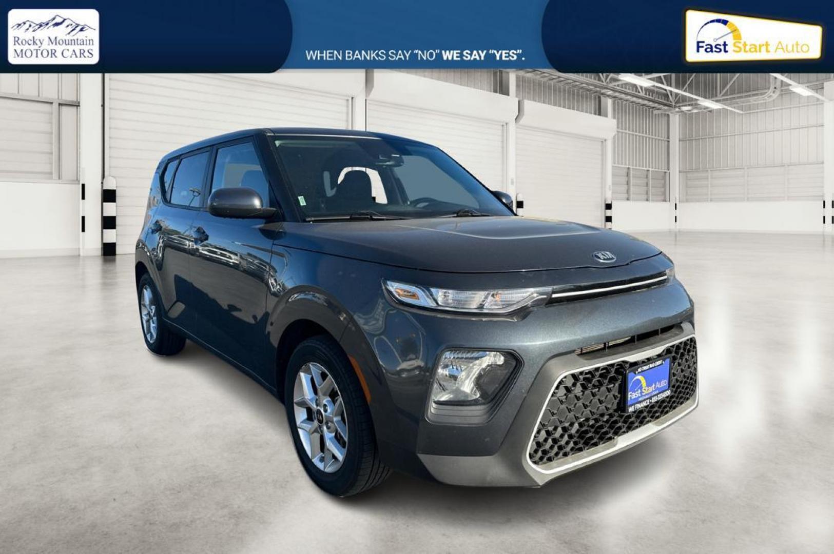 2021 Gray Kia Soul LX CVT (KNDJ23AU7M7) with an 2.0L L4 DOHC 16V engine, CVT transmission, located at 7755 State Street, Midvale, UT, 84047, (801) 753-9063, 40.610329, -111.892159 - Photo#0